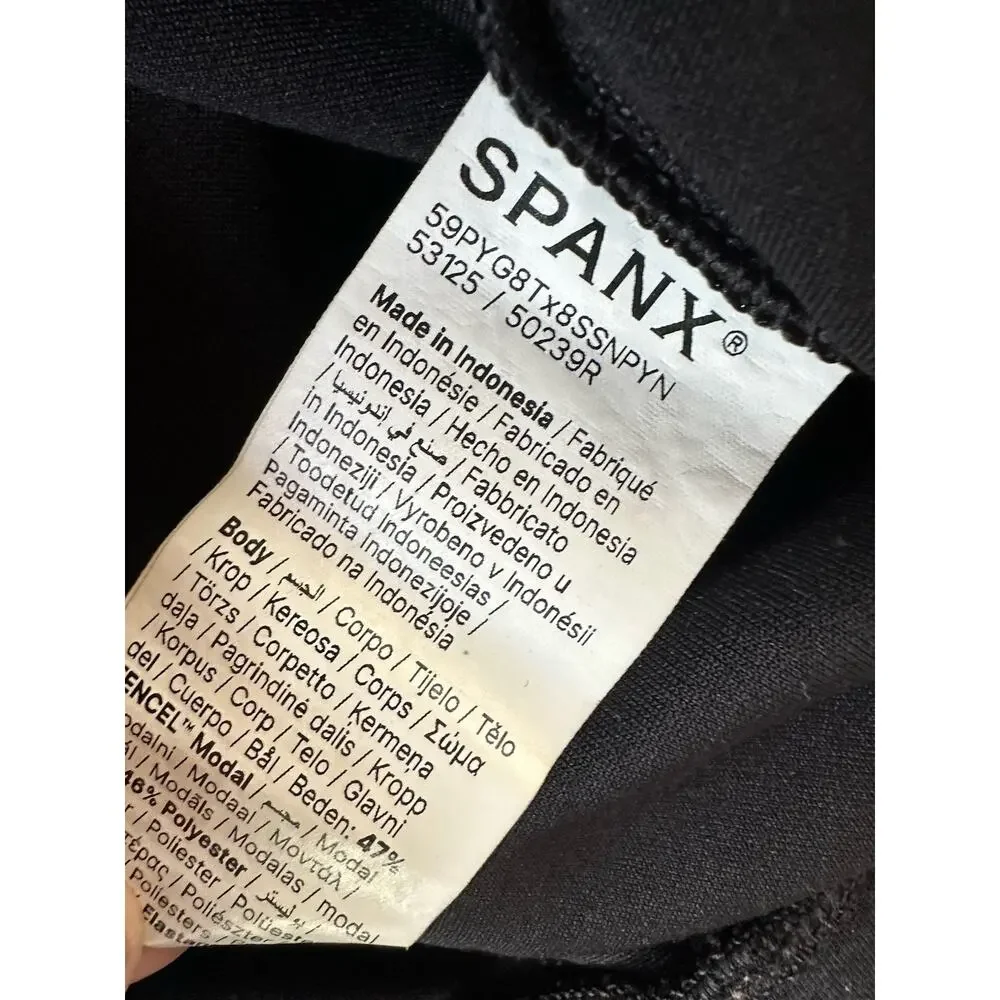 Spanx AirEssentials Wide Leg Pants Black Drawstring Lounge Trousers Large L